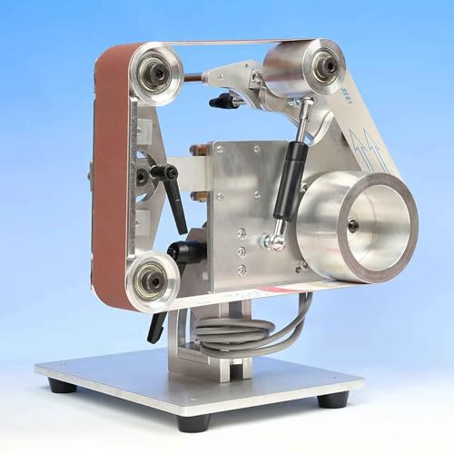 Toplionace Lijadora de Banda Eléctrica de Mesa de 100-240V Ca, Máquina Pulidora y Lijadora de Banda Vertical/Horizontal de 915X50mm, Motor de 750W con Controlador