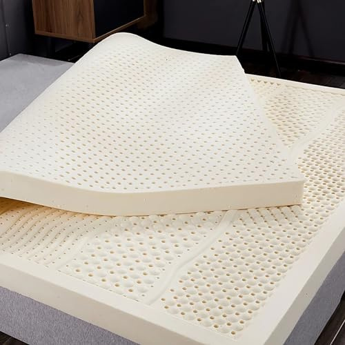 Colchón de látex 100% natural, tamaño queen, 90 x 190 cm, funda orgánica incluida, ideal para hoteles y familias