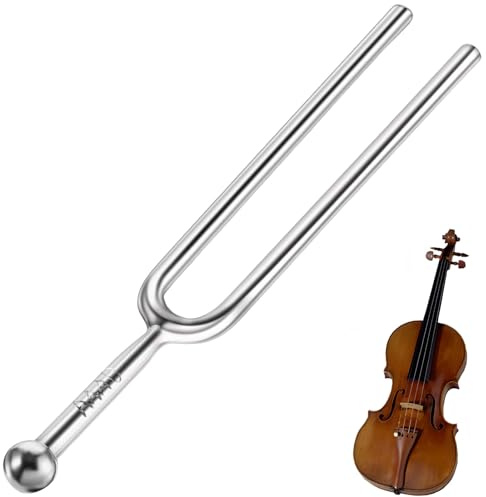 OFKPO A440 Hz Tuning Fork, Tuning Violins, Pianos, Guitars Musical Instruments Tool(Silver)