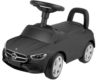 TURBO CHALLENGE - Mercedes Classe C - Camminatore - 119671 - Ruote Libere - Nero - Portata 25 kg - Plastica - Pile Non Incluse - Cavalcabile - Giocattolo per Bambini - Mobilità - 12 Mesi