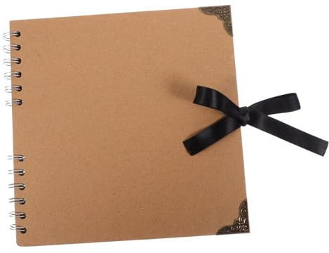 OSALADI Álbum de Fotos DIY de Páginas Color Kraft Álbum de Vintage para Proyectos para Bodas y Scrapbook Personalizable