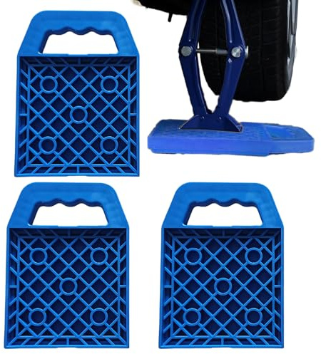 Calzos Estabilizadores para Auto,4 alfombrillas portátiles antideslizantes | Adaptador para Gato de Coche | para Exteriores, Coches, Camiones, Remolques, Camping, Viajes,