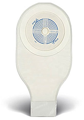 ConvaTec 022771 Tape Collar, 12 Pouch with 1-Sided Comfort Panel, Tail Clip, Transparent, 3/4 - 2-1/2 Stoma Opening, Pack of 10