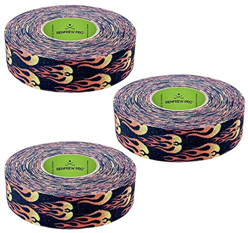 Renfrew New 3 Pk Fire Flame Hockey Stick Shaft Blade Sports Tape Rolls 24mmx25m