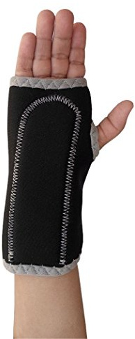 LTG PRO® Muñequera de neopreno para niños con férula de neopreno para niños (derecho, negro)