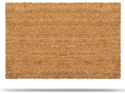 WILSONS DIRECT - Coir Doormat Outdoor Indoor | Front Door Heavy Duty Door Mat Thick Non Slip High Absorbency | Natural Coir Dirt Trapper | Entrance Matting (Plain Coir Mat 40x70cm)