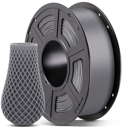 ANYCUBIC PLA Plus Filament 1.75mm Grau, PLA+ 3D Drucker Filament, Intelligente Identifikation, Filament-3D-Druckmaterialien 1kg