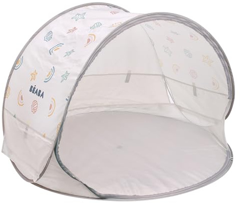 BEABA, Pop-Up Beach Tent, Anti-UV Baby Tent, Sun Shelter, Umbrella Portable, Garden Shade, UPF50+ Maximum Sun Protection, UV Filtered, 360° Ventilation, Mosquito Nets, Spacious, Carry Bag, Breezy