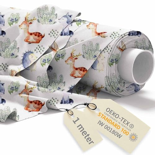 DreamRoots Stoffa cotone al metro - Tessuti a metraggio bambini - Tessuto al metro - Tessuto cotone - Stoffe per cucito creativo 160cm x 1M