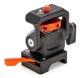 3 Legged Thing Monty 2 Mini Pan & Tilt Accessory Mount – Picatinny Base, 360° Rotation, Precision Lever Clamp – Lava Finish