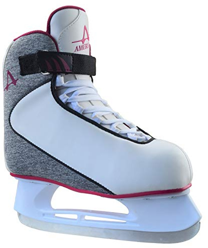 American Athletic Shoe Women's Soft Boot Hockey Skates, Grey, 10