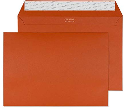 Blake Creative Colour C5 162 x 229 mm 120 gsm Peel & Seal Wallet Envelopes (45328) Marmalade Orange - Pack of 25
