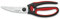 3 Claveles - Tijeras trincha aves 24 cm acero inoxidable, tijera profesional para cortar aves, 9,5 dedal rojo y negro