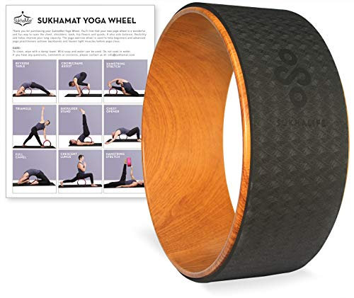 SukhaMat Yoga Wheel Pro, 31,8 x 12,7 cm, für Tiefere Posen, Lindert Rückenschmerzen, Dehnung, NEU Online-Video-Anleitung (Evtl. Nicht in Deutscher Sprache)