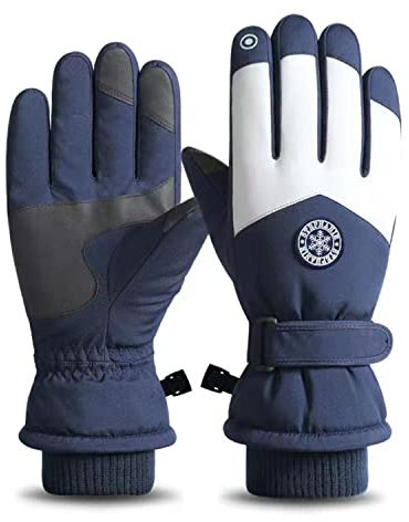 CLAPE Winterhandschuhe Herren Damen Wasserdicht Skihandschuhe Touchscreen Handschuhe Anti-Slip Outdoor Gloves Winddichte Skating Handschuhe