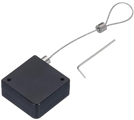 QUARKZMAN Infällbar kabelblock med dubbelsidigt lim Långsam Fjärrkontroll Säkerhetskontroll Lås för TV, DVD, Showroom, Fjärrkontroll, 600g 1Set Svart