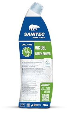 Sanitec WC GEL Green Power, Gel disincrostante per una pulizia profonda del WC, Rimuove Sporco e Calcare e Lascia una Profumazione Gradevole, certificato EU Ecolabel, 700 ml