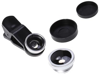 HOMSFOU 3 1 Weitwinkelobjektiv Für Handy Fischauge Für Handy Telefon Teleobjektiv Handy Fischaugenobjektiv Fischaugen-objektivclip Telefonzubehör Handy Weitwinkelobjektiv Kamera Silver