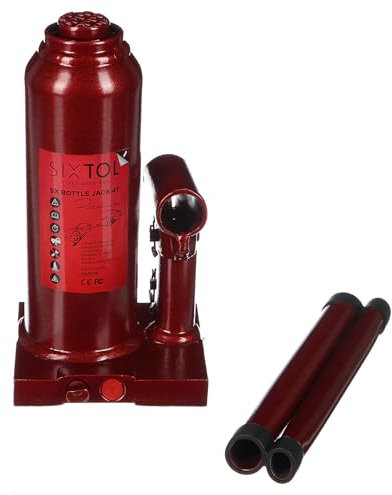 SIXTOL SX BOTTLE JACK PREMIUM 4T | Cric idraulico a bottiglia | Portata 4 tonnellate | Struttura saldata professionale