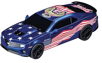 Carrera GO!!! 20064290 Chevrolet Camaro Stars 'n Stripes I 1:43 Scale Slot Car I With Original License I Suitable For Ages 6 Years+