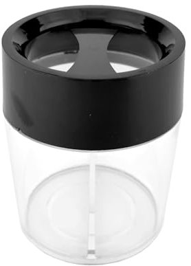 D.RECT magnetischer Büroklammernspender - Behälter für Büroklammern – Klammernspender – Schwarz/Blau – rund