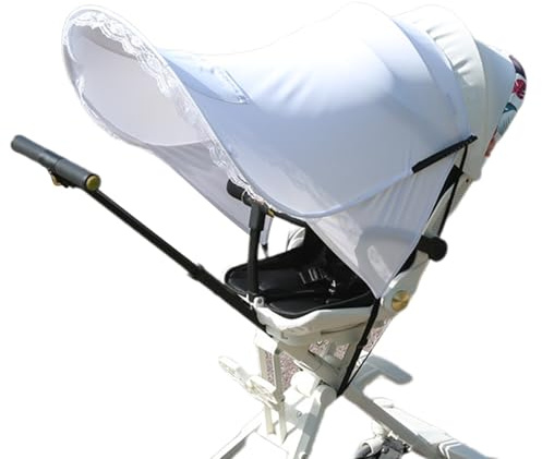 Solskyddsskydd för barnvagn, justerbar solskyddande baldakin andningsbar, enkel installation UV-block barnvagn markis baldakin, anti-UV baldakin för barnvagn för promenader camping picknick shopping