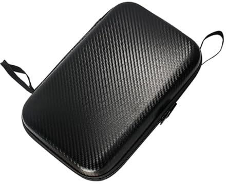 SZLIFE Housse Protection pour Raquette Tennis Table, Sac de Palette de ping-Pong Étui EVA avec Filet Protection et Transport pour Raquette et balles, Housse de Transport pour Raquette ping Pong, Noir