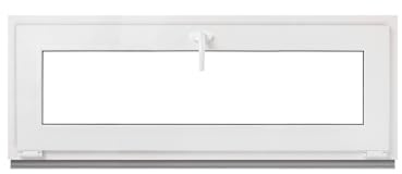 Framex Finestra per cantina, bianca, 120 x 50 cm, 2 scomparti da 32 mm (4/24/4), finestra in plastica, larghezza x altezza (1200 x 500 mm), funzione finestra ribaltabile