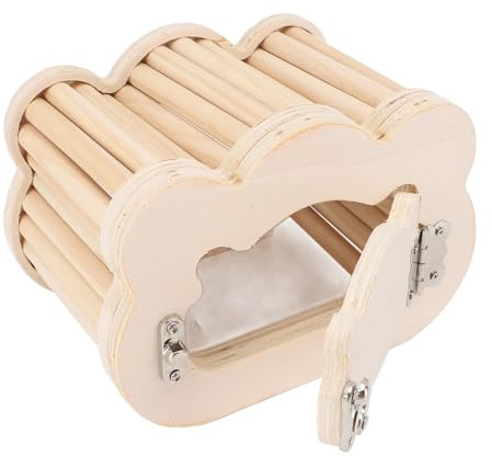 CFTGIW Casa Escondite para Hámster, Multifuncional, Hecha a Mano, de Madera, Estructura Fuerte, Casa Escondite para Animales Pequeños, para un Material Seguro y Estable, Esta Es Confiable,