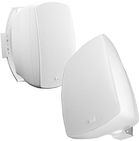 OSD Audio AP650 6.5-Inch 150W High Performance Composite Resin Low Resonator Cabinet 2-Way Indoor/Outdoor Weather-Resistant Patio Speakers (Pair, White)
