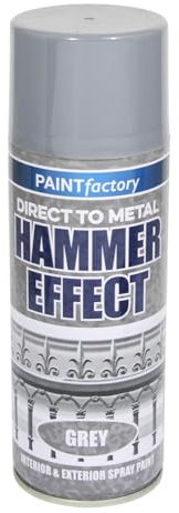 Grey Direct to Metal Hammer Effect Spray Paint 400ml