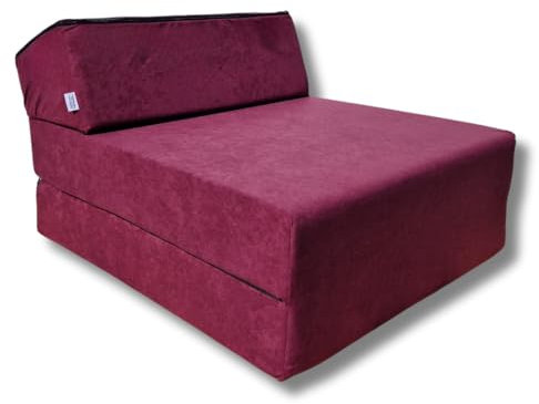 Natalia Spzoo – 3-teilige klappbare Schaumsessel (160 x 60 x 12 cm) gemütliche Faltmatratze für einen erholsamen Schlaf – Klappmatratze mit Schaumstoffkern & abnehmbarem Bezug