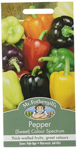Mr Fothergill's 21007 Vegetable Seeds, Pepper (Sweet) Colour Spectrum