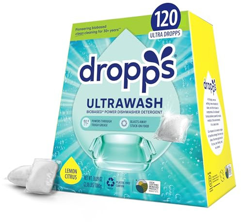 Dropps Dishwasher Detergent Pods (Lemon, 120)