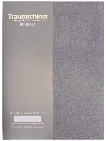 Traumschloss Spannbetttuch »Biber« 90% Baumwolle, 10% Polyester | Feinbiber-Ausführung für extra Wärme an kalten Tagen | anthrazit | 90-100x200cm