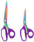 Asdirne - Tijeras de costura (26 cm/21 cm, acero inoxidable, chapado en titanio, resistente para cortar telas y cuero, color morado