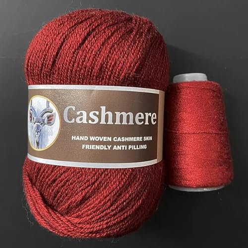 KUOCA Kaschmirgarn Handwebmaschine Häkelwolle Nerzgarn zum Stricken Mittelfeine Schafe Kaschmirwolle Garn Baby 50+20g
