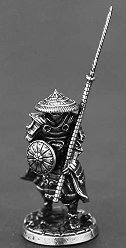 Alloy Samurai Model, Ancient Mini Warrior Model Toy, Japanese Style Table Games and Chess Decoration Military Manual, DIY Alloy Samurai Doll (Long Sabre Samurai-D)