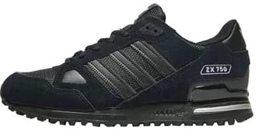adidas ZX750 GW5529 Men's Trainers, Grey Heather/Core Black/White Footwear UK, Black, 46 EU, Black, 11 UK