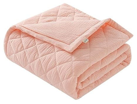 Coperta per Neonati in Cotone - Morbida, Traspirante e Leggera per Culle e Passeggini - Trapunta Ideale per Biancheria da Letto Bambini
