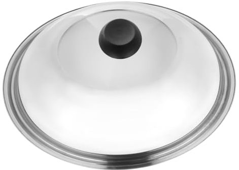 LIFKOME Coperchio in Acciaio Vetro Temperato Centrale Design Cupola Sfiato Per Vapore Perlina in Bachelite Anti-calore Superiore Adatto Per Padelle e Wok