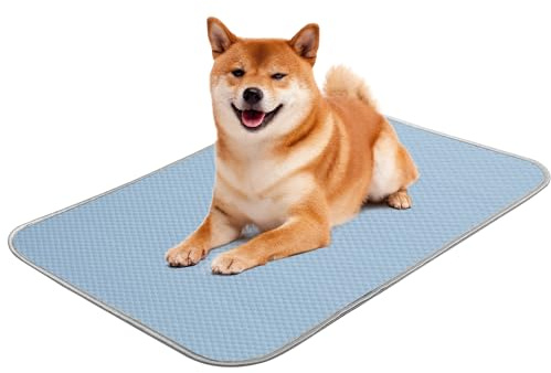 Buvlnee Summer Dog Cooling Mat Washable Ice Silk Self Cool Pad for Small Medium Large Dogs and Cats, Pet Sleeping Pad for Crate, Bed, Indoor & Outdoor Floor, Car Seats