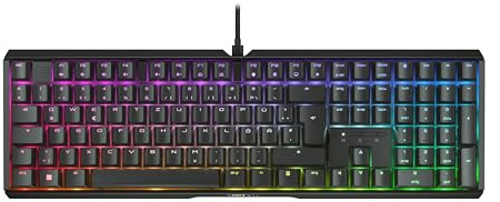 CHERRY XTRFY MX 3.1, Mechanische Gaming-Tastatur, Deutsches Layout (QWERTZ), RGB-Beleuchtung, Aluminium-Gehäuse, USB-A Anschluss, MX2A RED Switches, Schwarz