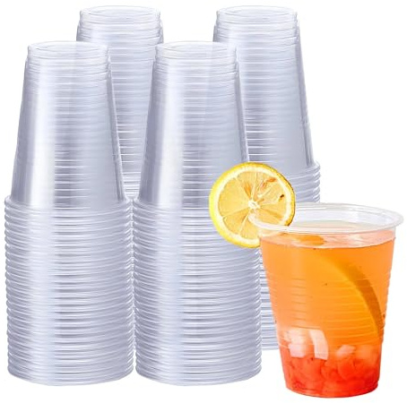 UR CHOICE Reusable Clear Plastic Cups - 100 Pack | BPA-Free, Durable, Stackable Drink Cups for Parties, Events, Travel & Everyday Use | Eco-Friendly & Washable Disposable Alternative (7oz, 180ML)