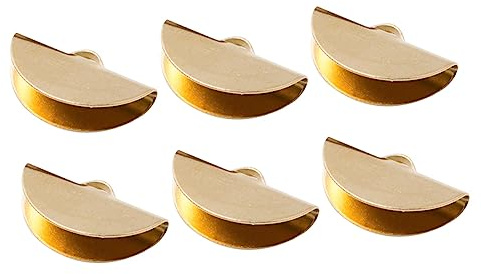 BELLIFFY Lot de 100 Pinces Demi-lune en Cuivre Doré Forme Éventail pour Accessoires de Couture et Création, Faciles à Fixer et Résistantes la Rouille