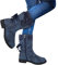 Generisch Schnürstiefeletten Damen Mit Absatz, Kurze Stiefeletten Damen Blau Winterstiefel Weit Schlupfstiefel Plateau Stiefeletten Weit Schneeschuh Elegant Stiefel Winterboots Gothic Cowboystiefel