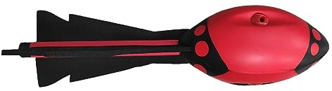 Throwing Rocket Ball Classic Long Distance Foam Rocket Ball Whistle Ball Flight Optimization Tail Hand Grip Indoor Outdoor Fun Gift (red)