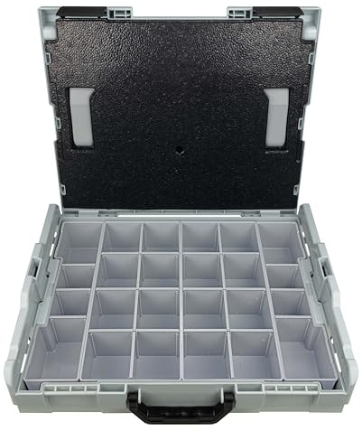 FRANTOS L-BOXX Sortimentskoffer (mit Deckeldichtung und Insetboxenset) für Schrauben, Muttern und Scheiben - Montagekoffer Sortiment Set