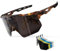 HAAYOT Sonnenbrille-Sportbrille Schnelle-Brille Polarisierte-Fahrradbrille Herren-Damen-Sportbrille, 5-auschbare-Gläser, 99%-UV-Schutz, leichte-TR90-Brille-für Radsport,Braun