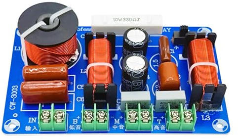 Jazuaiao Altavoces divisores de frecuencia, agudos, graves agudos, 3 vías, filtro de frecuencia, módulo distribuidor de sonido